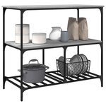 vidaXL Chariot de cuisine sonoma gris 100x50x95 cm bois d'ingénierie