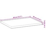 vidaXL Dessus de table rectangulaire 40x30x2 cm bois massif d'acacia