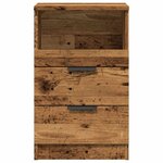 vidaXL Tables de chevet 2 Pièces vieux bois 40x36x65 cm bois d'ingénierie
