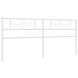 vidaXL Tête de lit métal blanc 180 cm