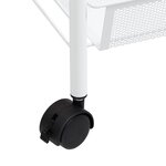 vidaXL Chariot de cuisine à 5 niveaux Blanc 46x26x105 cm Fer