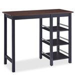 vidaXL Assortiment de bar 3 Pièces MDF Noir