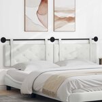 vidaXL Tête de lit suspendue Blanc Simili cuir