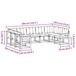 vidaXL Ensemble de canapés d'extérieur 9 pc Naturel et Beige