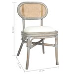 vidaXL Chaises à manger lot de 2 gris Lin