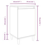 vidaXL Table de chevet chêne fumé 40x35x70 cm bois d'ingénierie