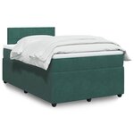 vidaXL Sommier à lattes de lit et matelas Vert foncé 120x200cm Velours