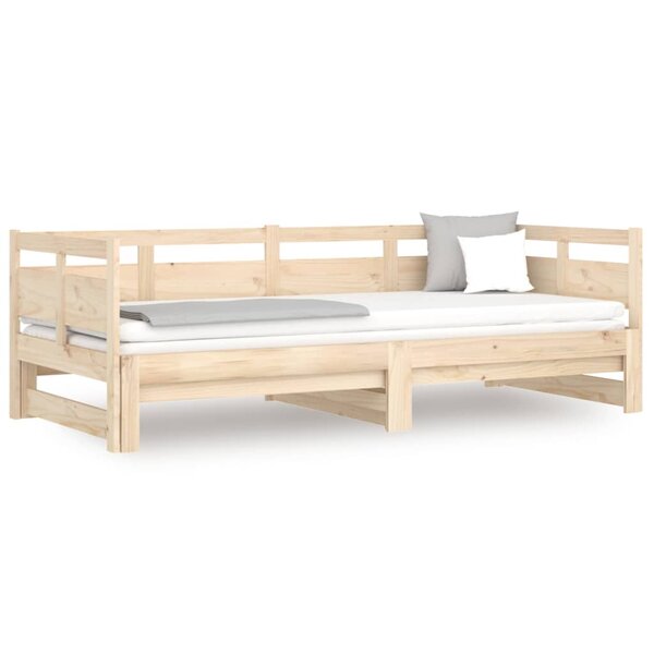 vidaXL Lit coulissant sans matelas bois de pin massif 2x(90x190) cm