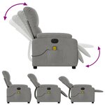 vidaXL Fauteuil inclinable de massage électrique gris clair