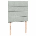 vidaXL Sommier à lattes de lit et matelas Gris clair 80x200 cm Velours