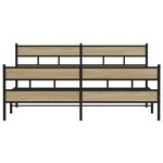 vidaXL Cadre de lit en métal sans matelas chêne sonoma 200x200 cm