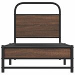 vidaXL Cadre de lit sans matelas 75x190cm chêne marron bois ingénierie