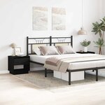 vidaXL Table de nuit avec tiroir 2 Pièces Chêne noir 45 x 34 x 44 cm