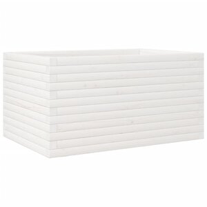 vidaXL Jardinière blanc 90x60x45 5 cm bois de pin massif
