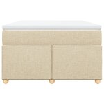 vidaXL Sommier à lattes de lit avec matelas crème 120x190 cm tissu