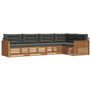 vidaXL Ensemble de canapés d'extérieur 5 pc Naturel et Anthracite