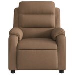 vidaXL Fauteuil inclinable Marron Tissu
