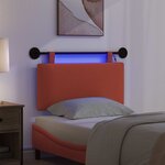 vidaXL Tête de lit suspendue Rouge orange Tissu en velours côtelé