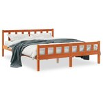 vidaXL Cadre de lit sans matelas cire marron 150x200cm bois pin massif