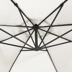 vidaXL Parasol avec éclairage LED 300cm Poteau en métal Sable