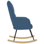 vidaXL Chaise à bascule Bleu Tissu