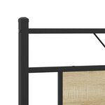 vidaXL Cadre de lit en métal sans matelas chêne sonoma 183x213 cm