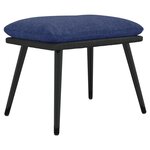 vidaXL Repose-pied Bleu 45x29 5x35 cm Tissu et similicuir