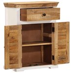 vidaXL Buffet blanc et marron 55x30x73 cm bois de manguier solide brut