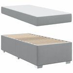 vidaXL Cadre de lit avec matelas Gris clair 90 x 190 cm tissu