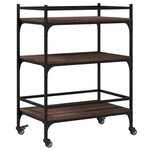 vidaXL Chariot de cuisine chêne marron 65x40x86 5 cm bois d'ingénierie