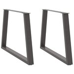 vidaXL Pieds de table à manger en forme de V 2 pièces Anthracite 100 x (72-73 3) cm Acier