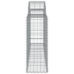 vidaXL Paniers à gabions arqués 12 Pièces 200x30x80/100 cm Fer galvanisé