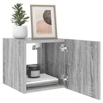 vidaXL Meubles TV muraux et lumières LED 2Pièces sonoma gris 30 5x35x30cm