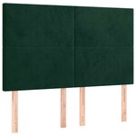 vidaXL Cadre de lit sans matelas vert foncé 140x190 cm velours