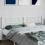 vidaXL Tête de lit de remplacement métal blanc 200 cm