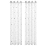 Vidaxl rideaux transparents brodés 2 pcs 140 x 245 cm blanc
