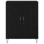 Highboard vidaXL Chêne Noir 69 5x34x180 cm Bois d'Ingénierie