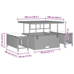 vidaXL Ensemble de canapé de jardin 9 Pièces Noir polyrotin