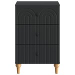 vidaXL Cabinet de chevet Noir 43 x 41 x 66 5 cm Bois d'ingénierie