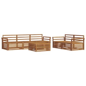 vidaXL Ensemble de canapés d'extérieur 6 pc Naturel