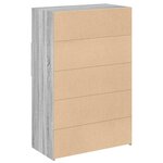 vidaXL Buffet haut sonoma gris 80x42 5x124 cm bois d'ingénierie
