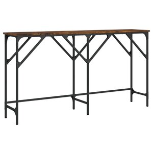 vidaXL Table console chêne fumé 140x29x75 cm bois d'ingénierie