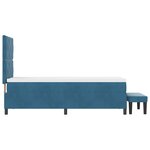 vidaXL Lit à ressorts avec tête de lit Bleu foncé 200 x 80 cm Velours
