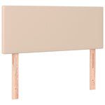 vidaXL Sommier à lattes de lit matelas cappuccino 120x190cm similicuir