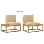 vidaXL Ensemble de canapés d'extérieur 2 Pièces Blanc et Beige Polyester