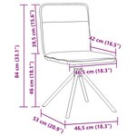 vidaXL Chaises à manger lot de 6 gris foncé tissu