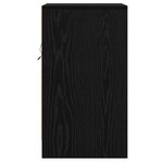 vidaXL Table de chevet avec lumières LED Chêne noir Bois d'ingénierie