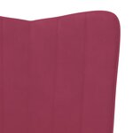 vidaXL Chaise de relaxation Rouge bordeaux Velours