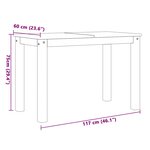 vidaXL Ensemble à manger Panama 4 Pièces blanc bois de pin massif