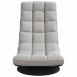 VidaXL Fauteuil de sol pivotant gris nuage 70x51x79 cm tissu